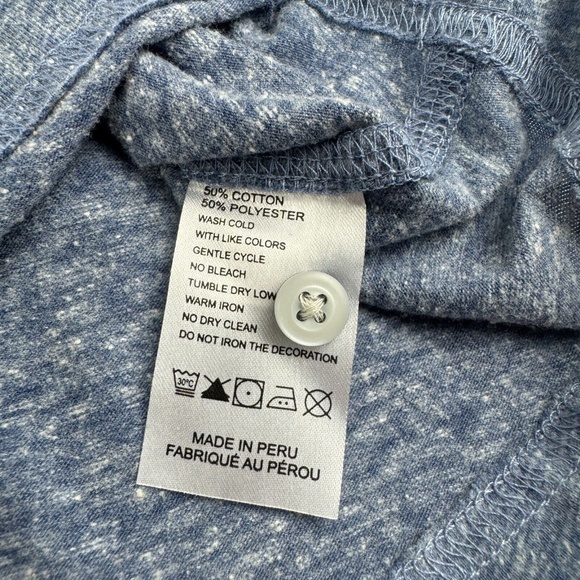 UNTUCKit Mens Size XL Long Sleeve Henley Shirt Blue Cotton Blend - Picture 4 of 5